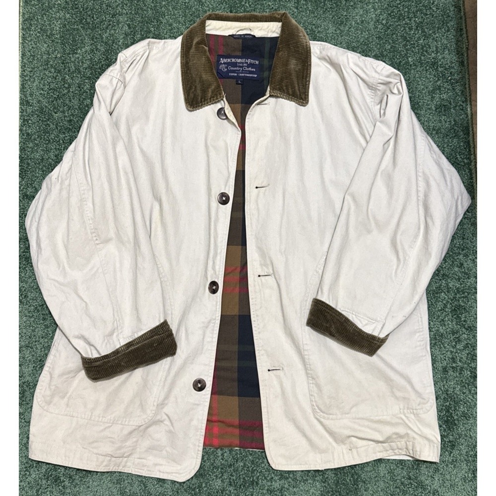 Vintage Hunting Coat Plaid Abercrombie Fitch Country Clothes Men L USA